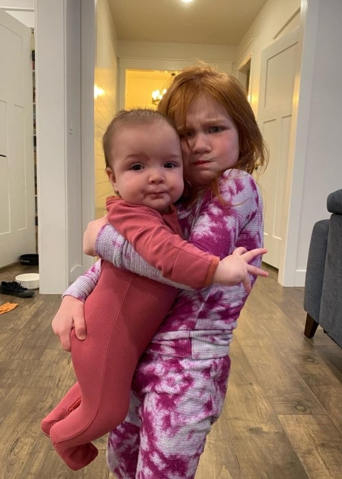 Adley McBride as seen in a picture that was taken with her younger sister Navey May McBride in March 2021
