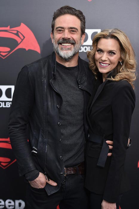 Jeffrey with his sweetheart Hilarie Burton at the premiere of &ldquo;Batman V Superman: Dawn Of Justice&rdquo; on March 20, 2016