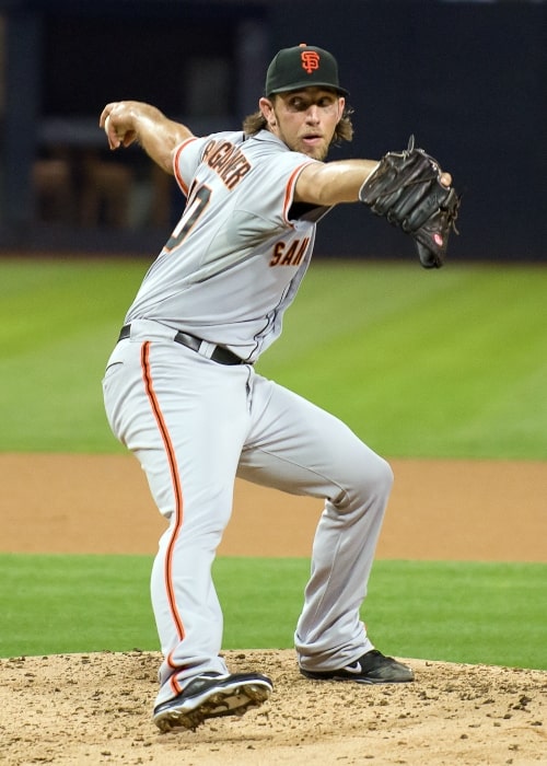 Madison Bumgarner during a game that was taken on September 3, 2013