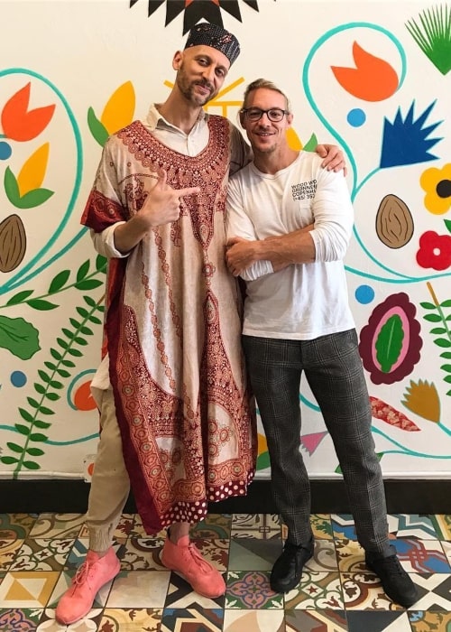 Santino Rice and Deejay Diplo in a picture that was taken at Wild Living Foods in Los Angeles in September 2017