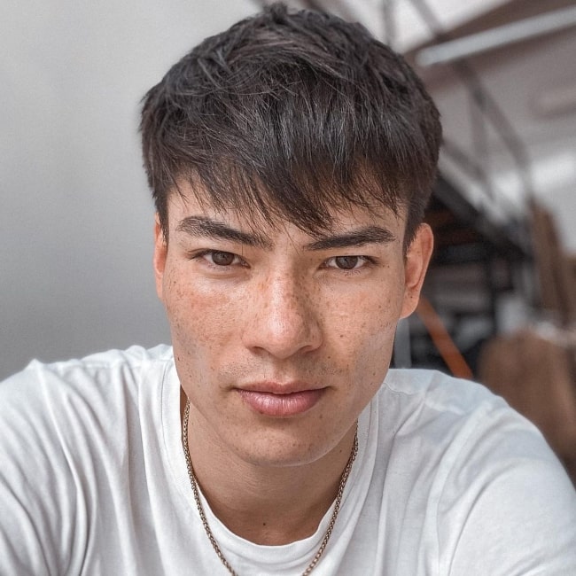 Simonas Pham as seen in a selfie that was taken in Milan, Italy in March 2020
