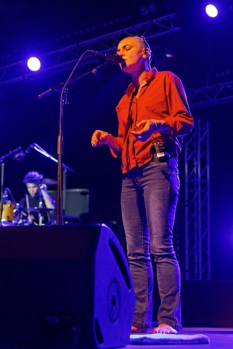 Sin&eacute;ad O'Connor as seen during the concert at Festival de Cornouaille in 2014